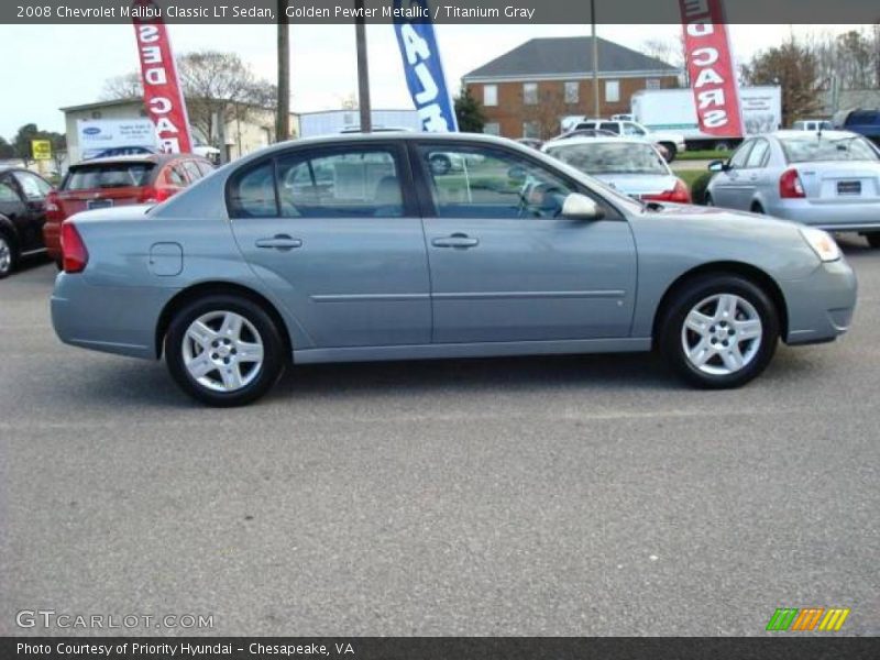 Golden Pewter Metallic / Titanium Gray 2008 Chevrolet Malibu Classic LT Sedan
