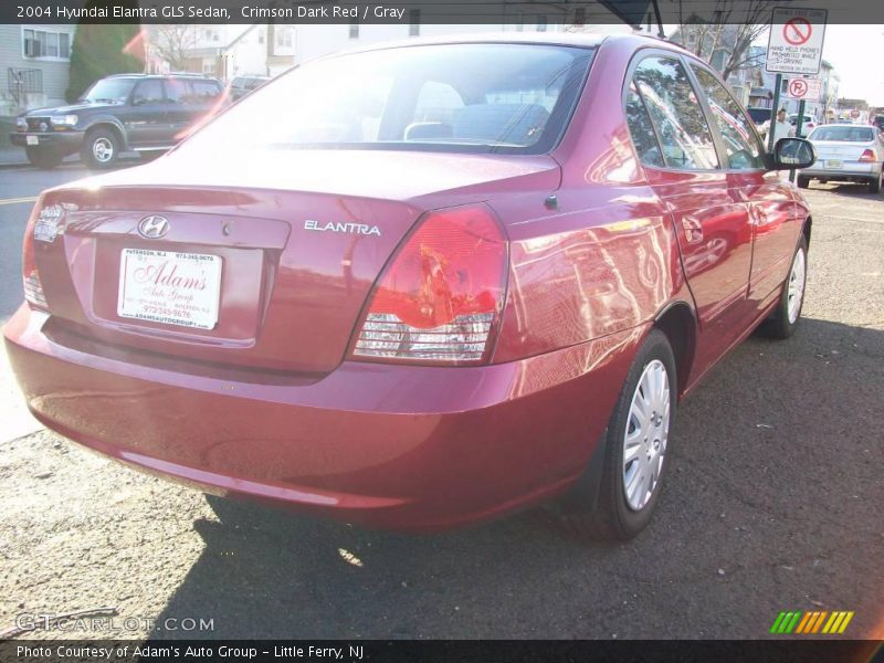 Crimson Dark Red / Gray 2004 Hyundai Elantra GLS Sedan