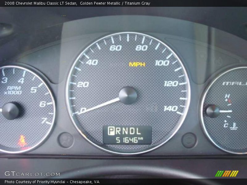 Golden Pewter Metallic / Titanium Gray 2008 Chevrolet Malibu Classic LT Sedan