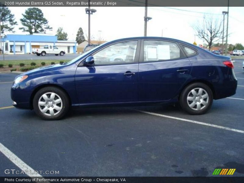 Regatta Blue Metallic / Beige 2008 Hyundai Elantra GLS Sedan