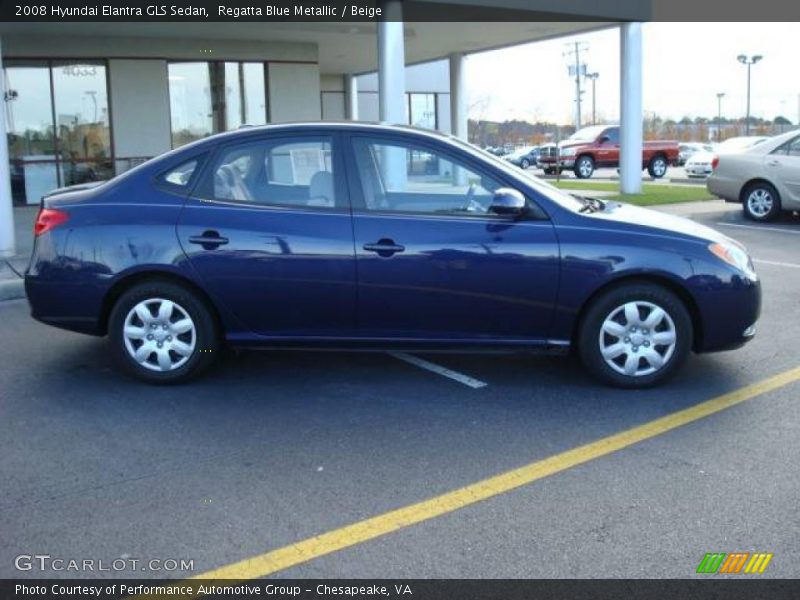 Regatta Blue Metallic / Beige 2008 Hyundai Elantra GLS Sedan
