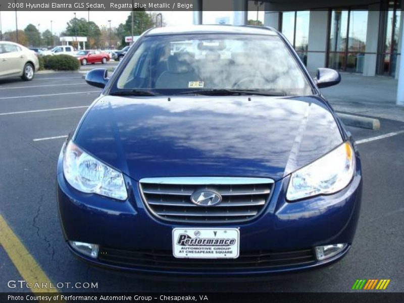 Regatta Blue Metallic / Beige 2008 Hyundai Elantra GLS Sedan