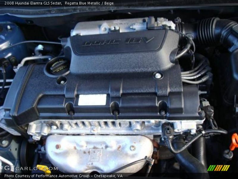 Regatta Blue Metallic / Beige 2008 Hyundai Elantra GLS Sedan