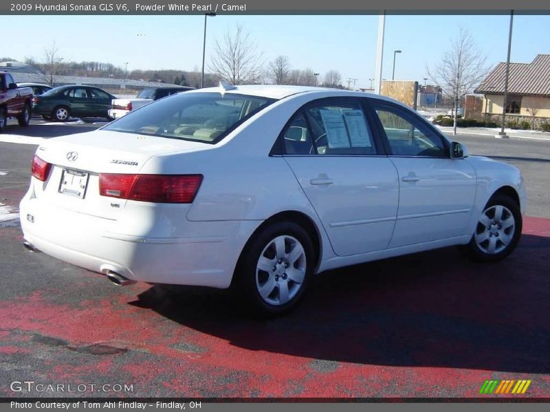 Powder White Pearl / Camel 2009 Hyundai Sonata GLS V6