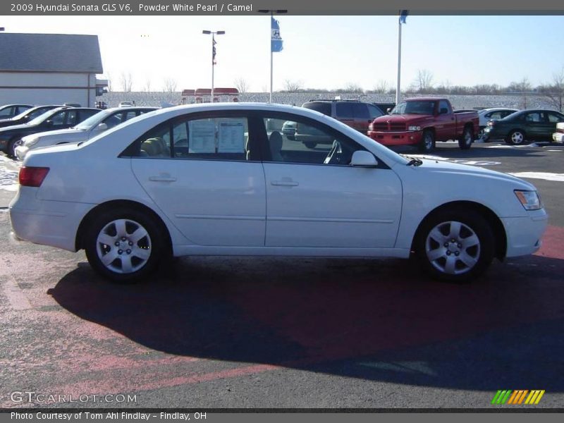 Powder White Pearl / Camel 2009 Hyundai Sonata GLS V6