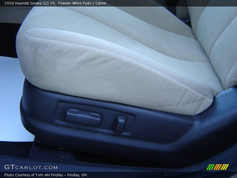Powder White Pearl / Camel 2009 Hyundai Sonata GLS V6