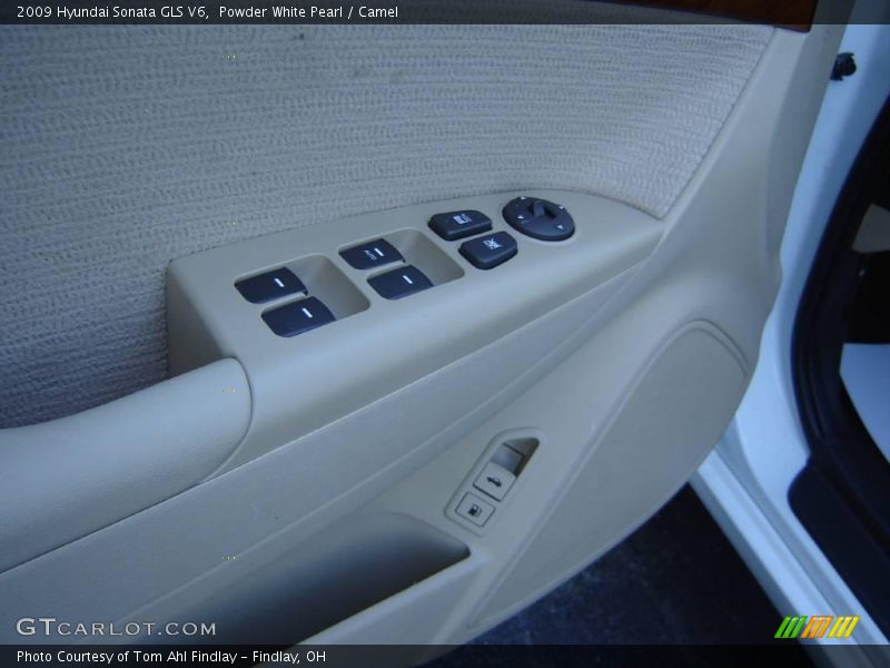 Powder White Pearl / Camel 2009 Hyundai Sonata GLS V6