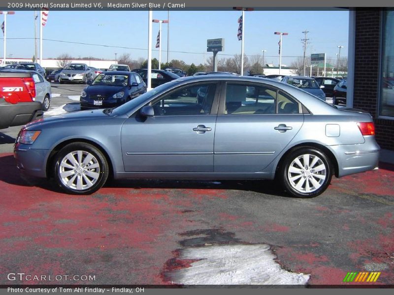 Medium Silver Blue / Camel 2009 Hyundai Sonata Limited V6