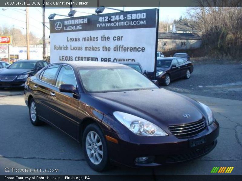 Black Garnet Pearl / Black 2003 Lexus ES 300