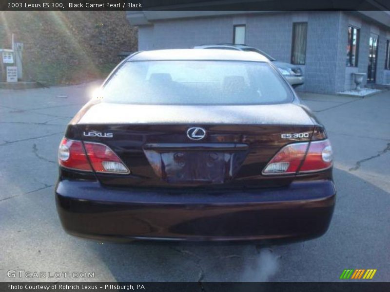 Black Garnet Pearl / Black 2003 Lexus ES 300