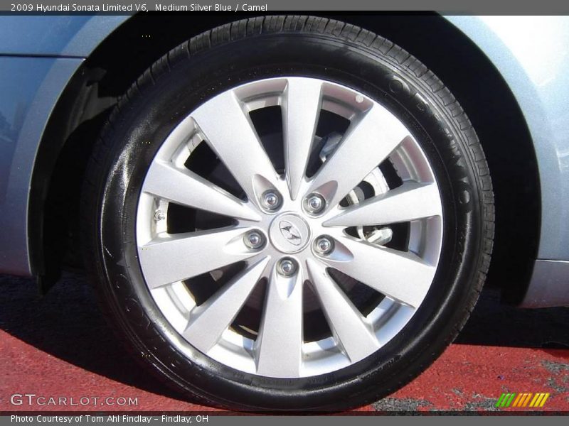 Medium Silver Blue / Camel 2009 Hyundai Sonata Limited V6