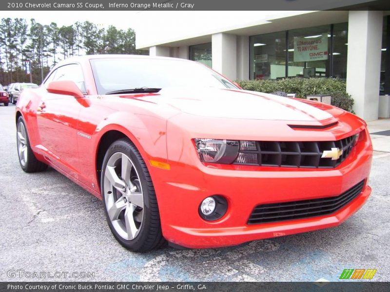 Inferno Orange Metallic / Gray 2010 Chevrolet Camaro SS Coupe
