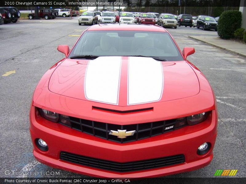 Inferno Orange Metallic / Gray 2010 Chevrolet Camaro SS Coupe