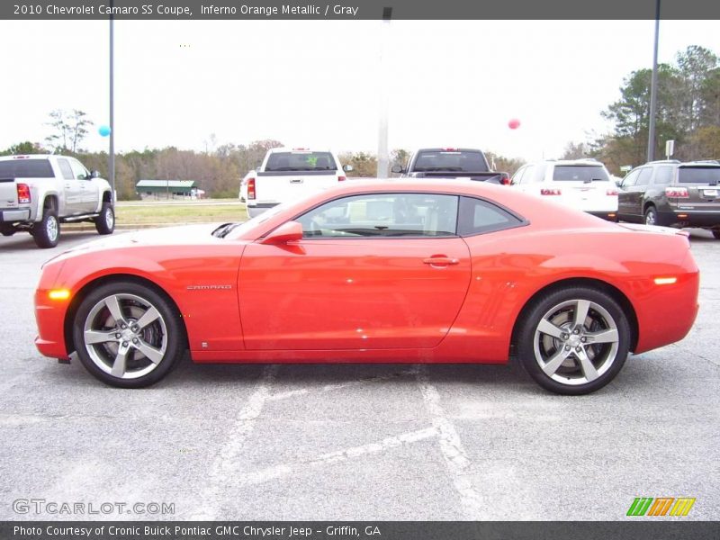 Inferno Orange Metallic / Gray 2010 Chevrolet Camaro SS Coupe