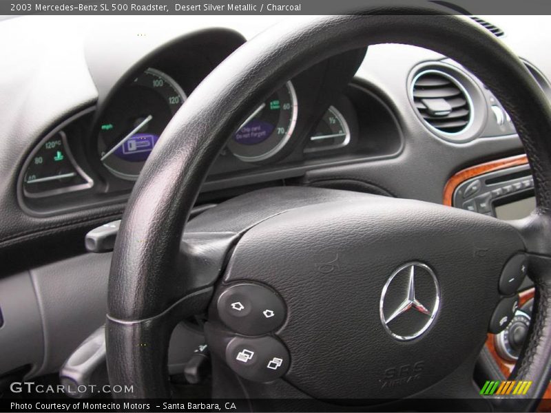 Desert Silver Metallic / Charcoal 2003 Mercedes-Benz SL 500 Roadster