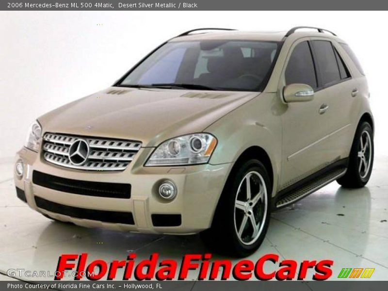 Desert Silver Metallic / Black 2006 Mercedes-Benz ML 500 4Matic