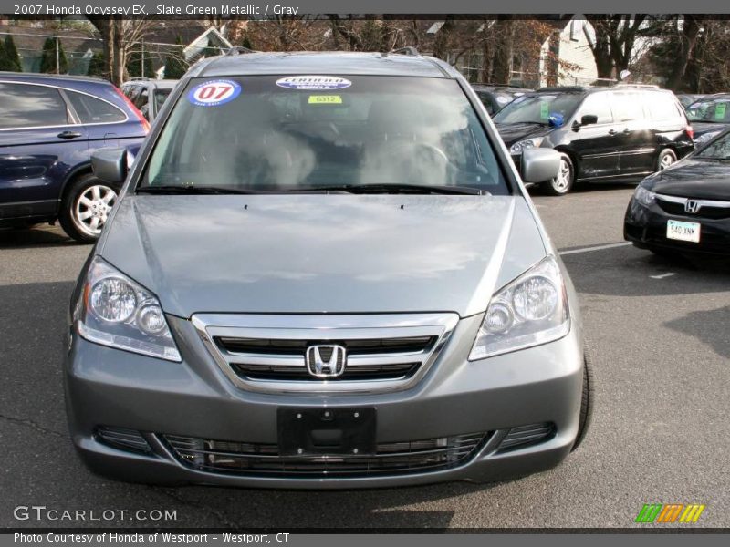 Slate Green Metallic / Gray 2007 Honda Odyssey EX
