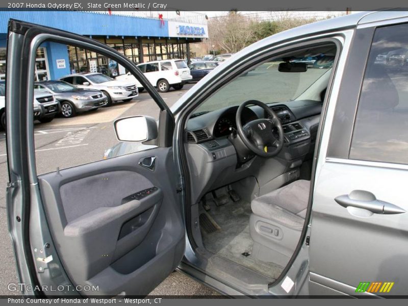 Slate Green Metallic / Gray 2007 Honda Odyssey EX