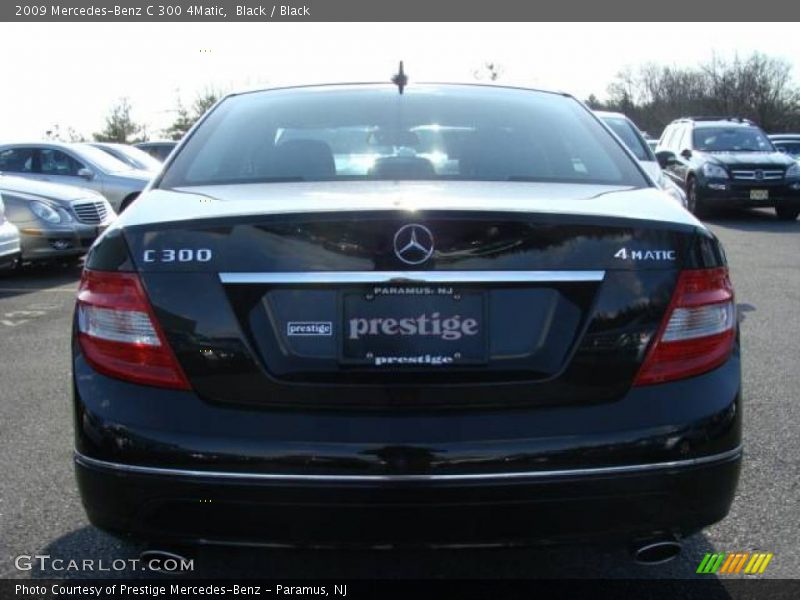 Black / Black 2009 Mercedes-Benz C 300 4Matic