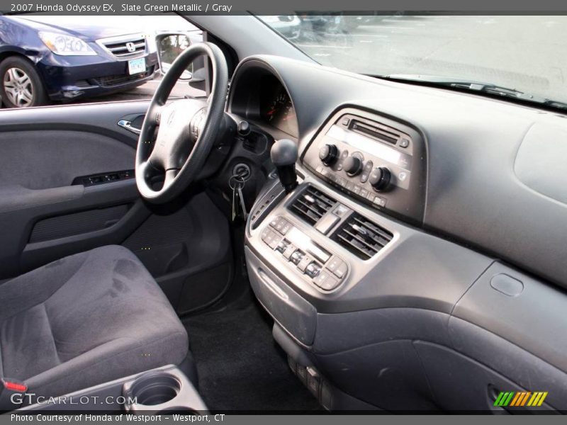 Slate Green Metallic / Gray 2007 Honda Odyssey EX