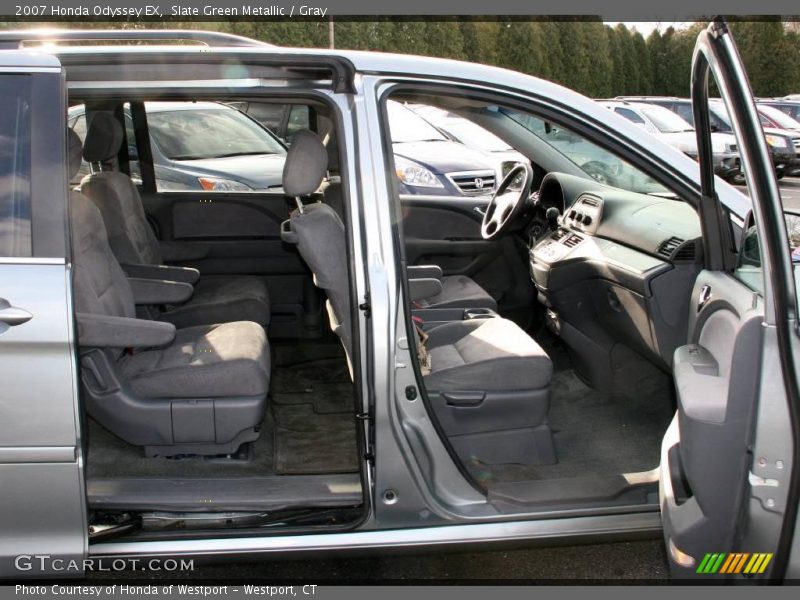 Slate Green Metallic / Gray 2007 Honda Odyssey EX
