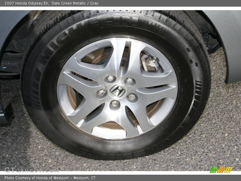 Slate Green Metallic / Gray 2007 Honda Odyssey EX
