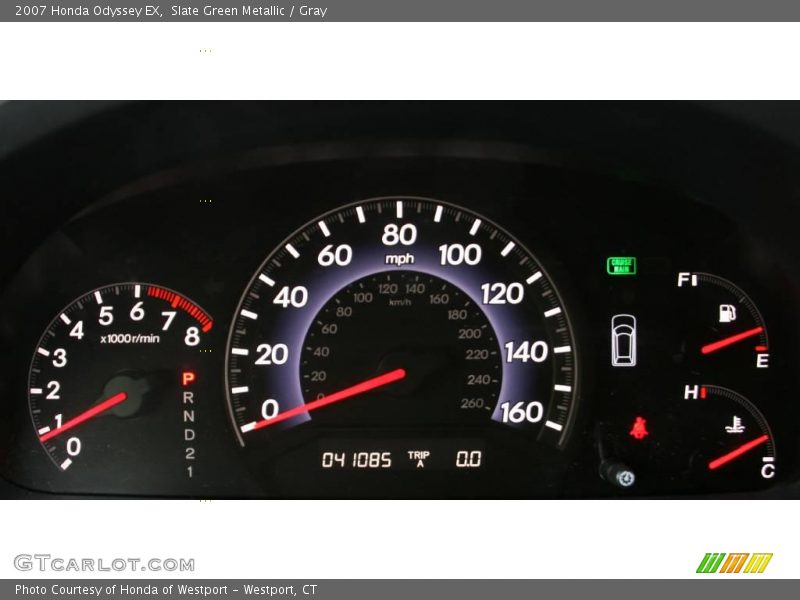 Slate Green Metallic / Gray 2007 Honda Odyssey EX