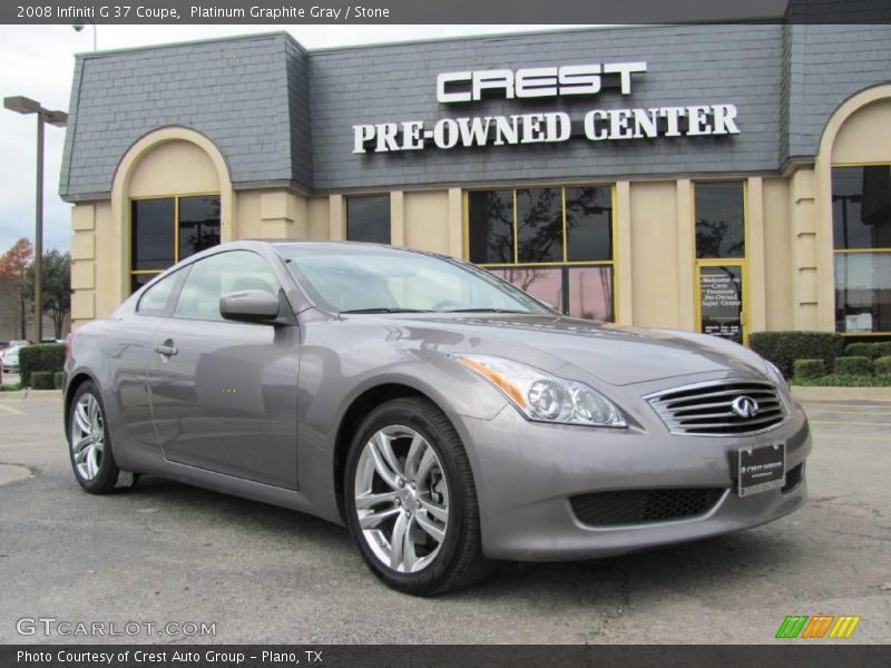 Platinum Graphite Gray / Stone 2008 Infiniti G 37 Coupe