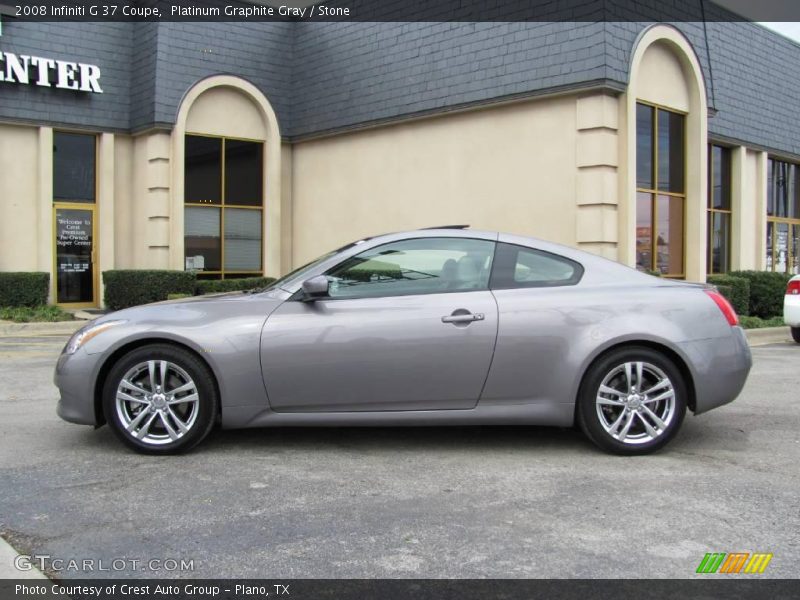 Platinum Graphite Gray / Stone 2008 Infiniti G 37 Coupe