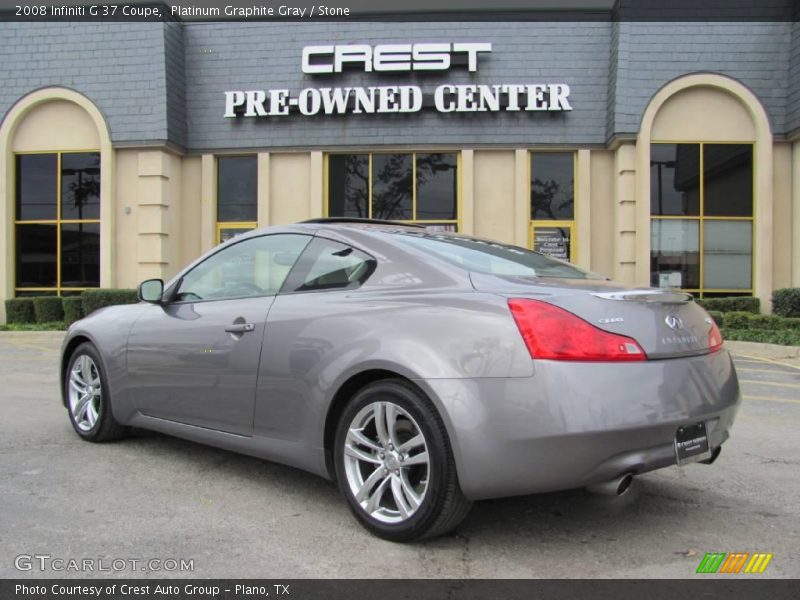 Platinum Graphite Gray / Stone 2008 Infiniti G 37 Coupe