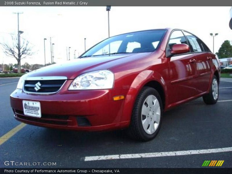 Fusion Red Metallic / Grey 2008 Suzuki Forenza