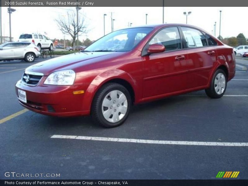 Fusion Red Metallic / Grey 2008 Suzuki Forenza