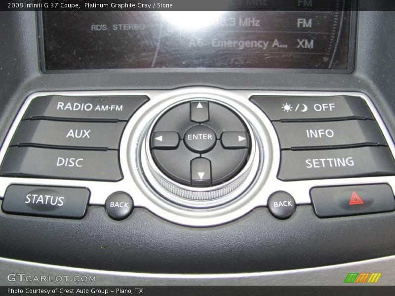 Platinum Graphite Gray / Stone 2008 Infiniti G 37 Coupe