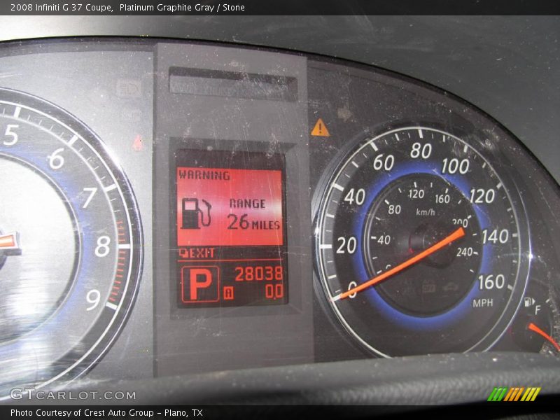Platinum Graphite Gray / Stone 2008 Infiniti G 37 Coupe