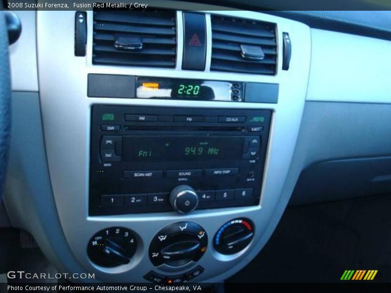 Fusion Red Metallic / Grey 2008 Suzuki Forenza