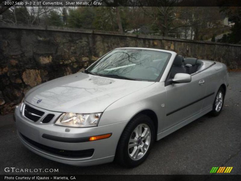 Silver Metallic / Gray 2007 Saab 9-3 2.0T Convertible
