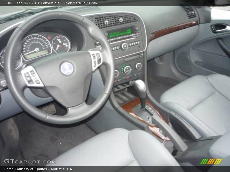 Silver Metallic / Gray 2007 Saab 9-3 2.0T Convertible