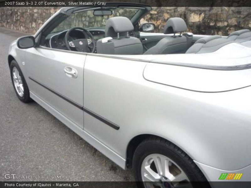 Silver Metallic / Gray 2007 Saab 9-3 2.0T Convertible