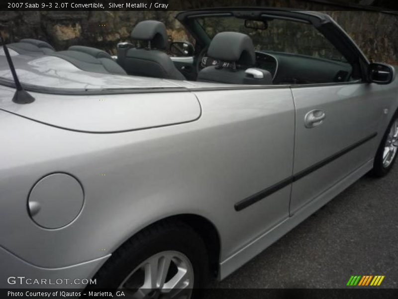 Silver Metallic / Gray 2007 Saab 9-3 2.0T Convertible