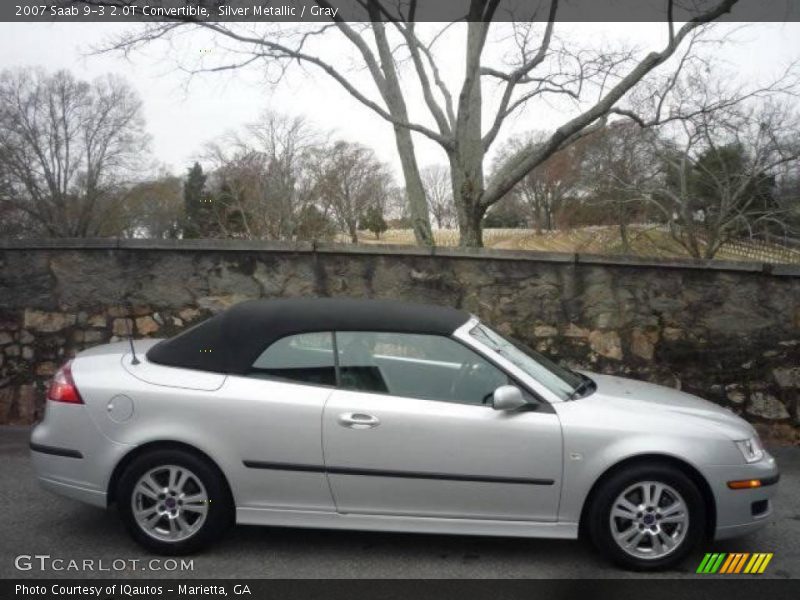 Silver Metallic / Gray 2007 Saab 9-3 2.0T Convertible