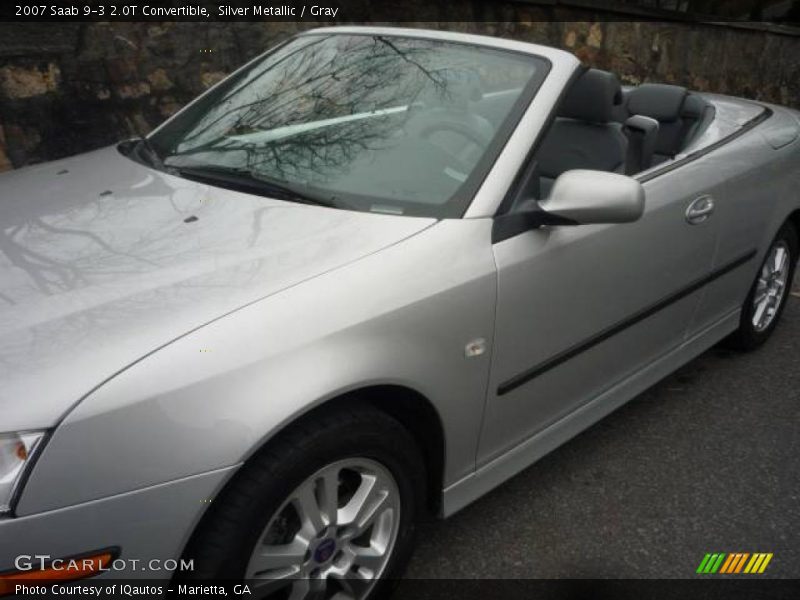 Silver Metallic / Gray 2007 Saab 9-3 2.0T Convertible