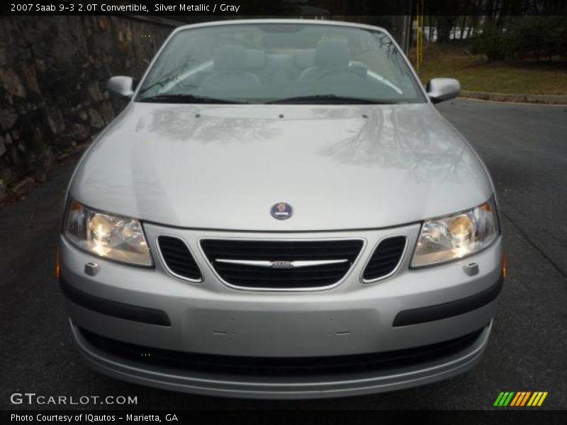 Silver Metallic / Gray 2007 Saab 9-3 2.0T Convertible