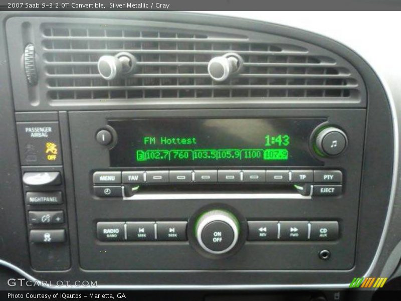 Silver Metallic / Gray 2007 Saab 9-3 2.0T Convertible