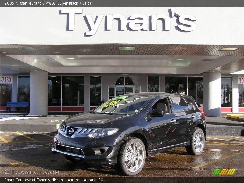 Super Black / Beige 2009 Nissan Murano S AWD