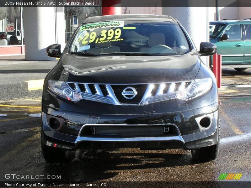 Super Black / Beige 2009 Nissan Murano S AWD