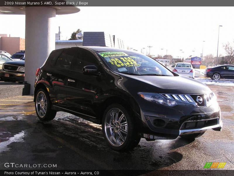 Super Black / Beige 2009 Nissan Murano S AWD