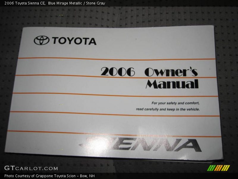 Blue Mirage Metallic / Stone Gray 2006 Toyota Sienna CE