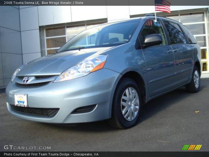 Blue Mirage Metallic / Stone 2008 Toyota Sienna LE