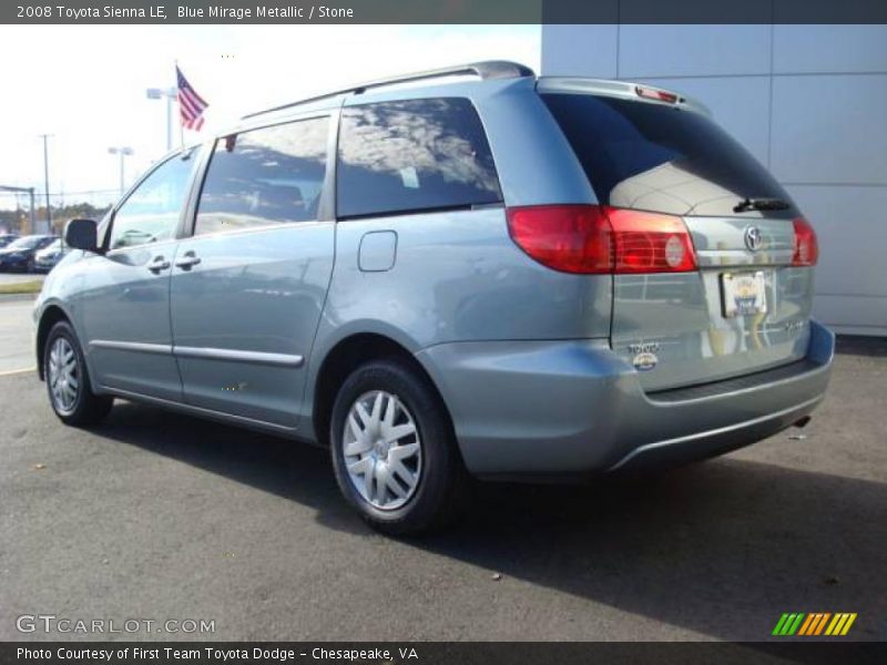 Blue Mirage Metallic / Stone 2008 Toyota Sienna LE