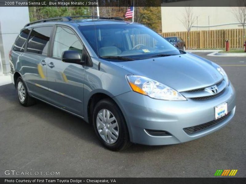 Blue Mirage Metallic / Stone 2008 Toyota Sienna LE